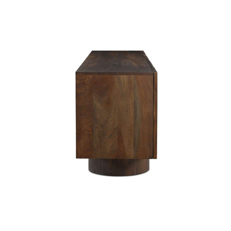 Modern European furniture - Neem Wood 6-Door Media Unit - www.oroa.com