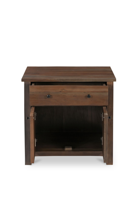 Modern European furniture - Wooden 2-Door Charging Nightstand - www.oroa.com