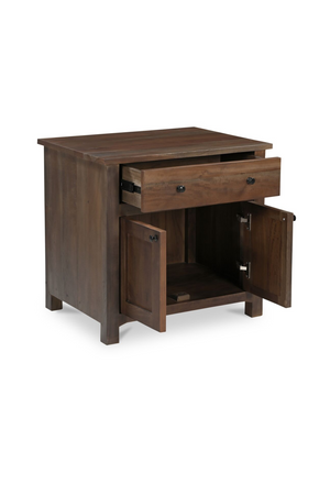 Wooden 2-Door Charging Nightstand | Novi Living Gene | Oroa.com