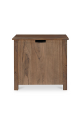 Modern European furniture - Wooden 2-Door Charging Nightstand - www.oroa.com
