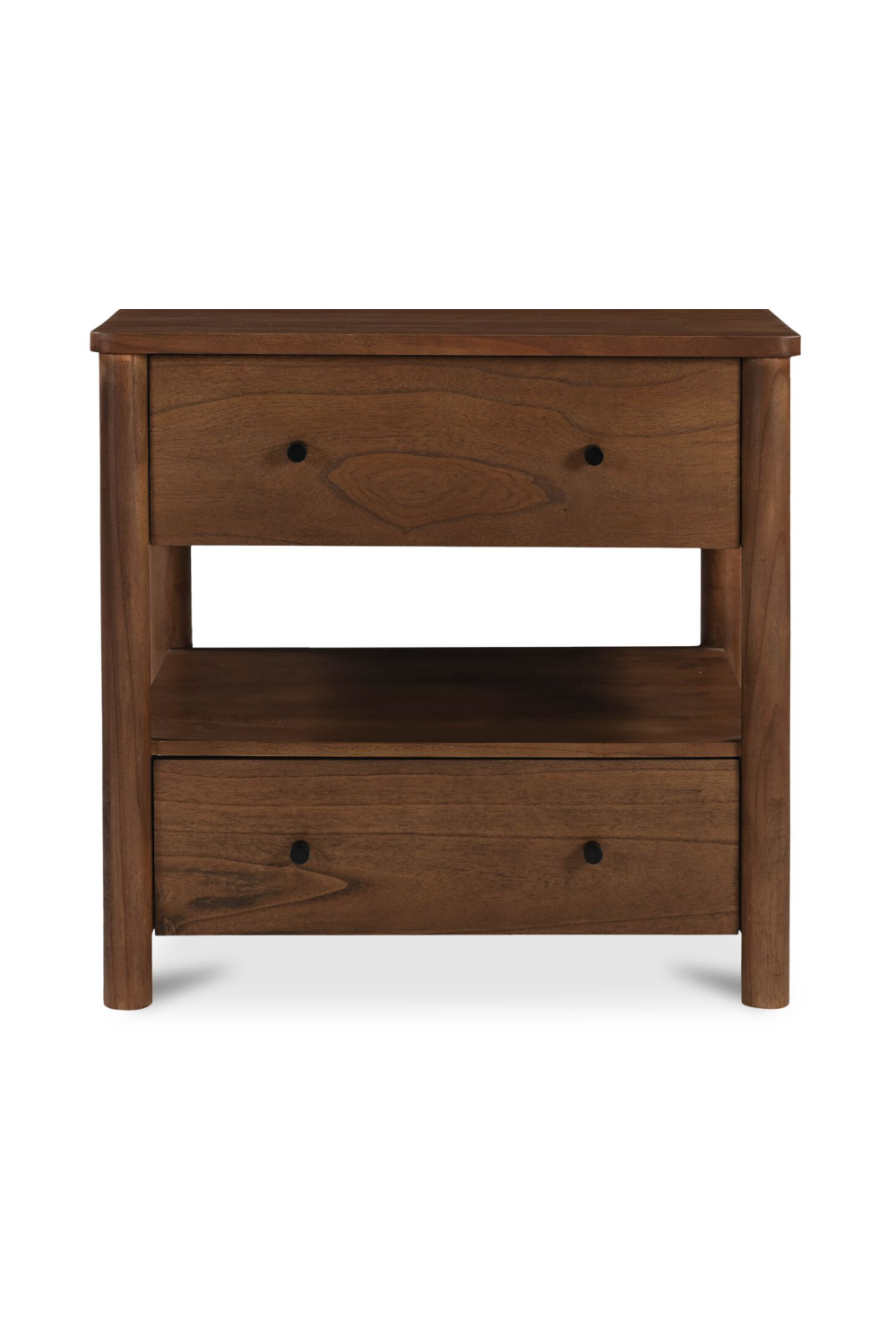 2-Drawer Wooden Charging Nightstand | Novi Living Lottie | Oroa.com
