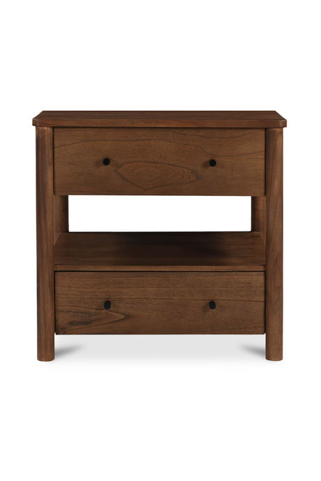 2-Drawer Wooden Charging Nightstand | Novi Living Lottie | Oroa.com
