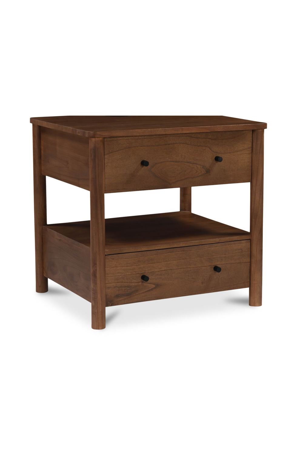 2-Drawer Wooden Charging Nightstand | Novi Living Lottie | Oroa.com