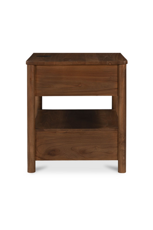 2-Drawer Wooden Charging Nightstand | Novi Living Lottie | Oroa.com