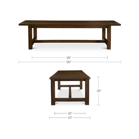 Brown Acacia Wood Dining Table | Novi Living Wilson  - www.oroa.com