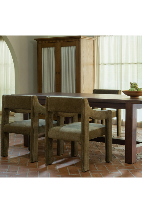 Modern European furniture - Brown Acacia Wood Dining Table S - www.oroa.com