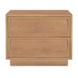 Modern European furniture - Natural Hardwood 2-Drawer Nightstand - www.oroa.com