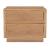 Modern European furniture - Natural Hardwood 2-Drawer Nightstand - www.oroa.com