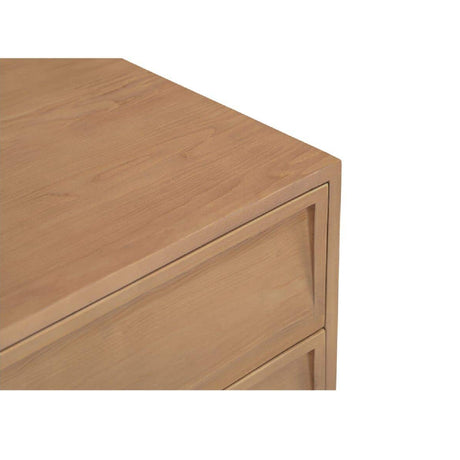 Modern European furniture - Natural Hardwood 2-Drawer Nightstand - www.oroa.com
