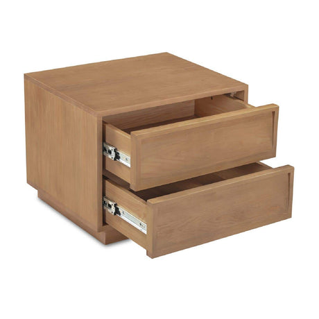 Modern European furniture - Natural Hardwood 2-Drawer Nightstand - www.oroa.com