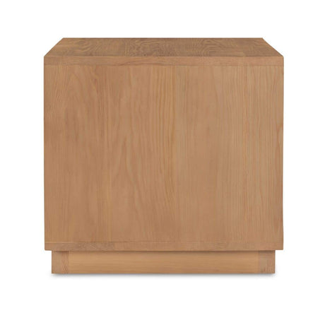 Modern European furniture - Natural Hardwood 2-Drawer Nightstand - www.oroa.com