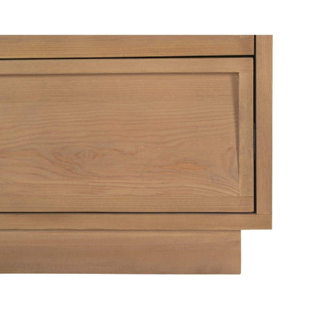 Modern European furniture - Natural Hardwood 2-Drawer Nightstand - www.oroa.com