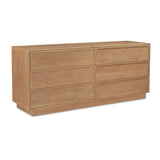 Modern or European furniture - Natural Hardwood 6-Drawer Dresser - www.oroa.com