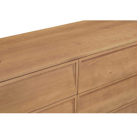 Modern or European furniture - Natural Hardwood 6-Drawer Dresser - www.oroa.com