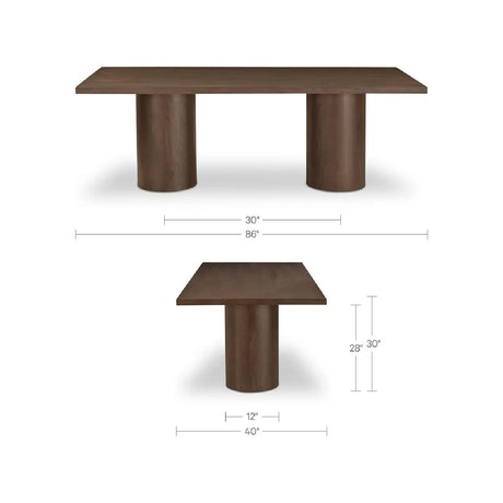Brown Neem Wood Dining Table | Novi Living Hadley