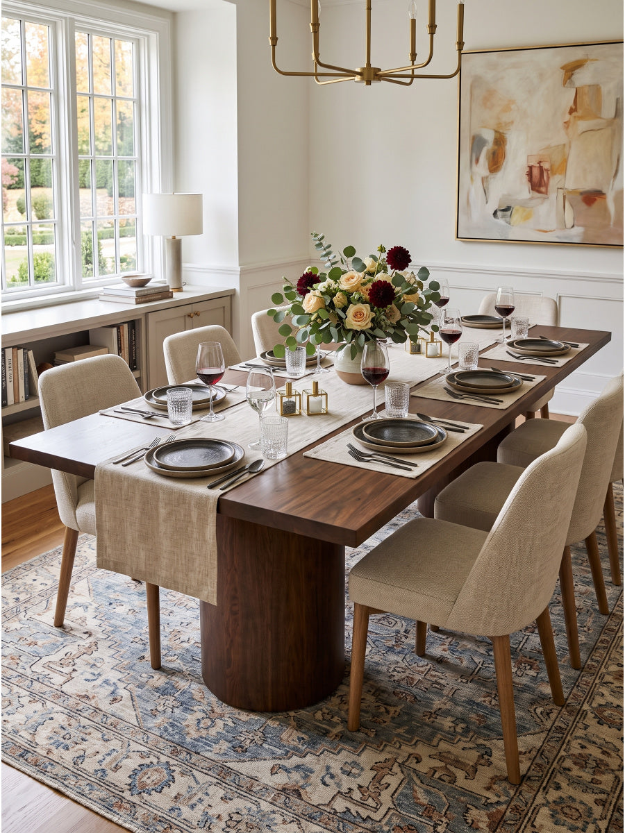Brown Neem Wood Dining Table | Novi Living Hadley