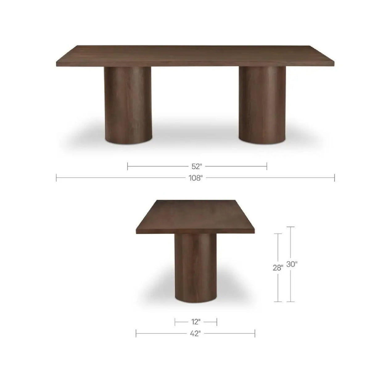 Brown Neem Wood Dining Table | Novi Living Hadley