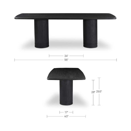 Black Acacia Dining Table L | Novi Living Daphne