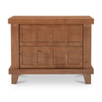 Modern European furniture - Oak Carved 2-Drawer Nightstand - www.oroa.com