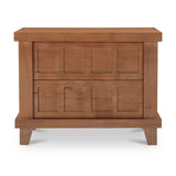 Modern European furniture - Oak Carved 2-Drawer Nightstand - www.oroa.com