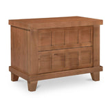 Modern European furniture - Oak Carved 2-Drawer Nightstand - www.oroa.com