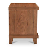 Modern European furniture - Oak Carved 2-Drawer Nightstand - www.oroa.com