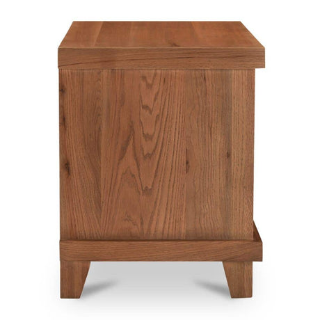Modern European furniture - Oak Carved 2-Drawer Nightstand - www.oroa.com