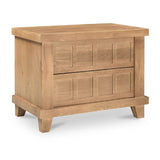 Modern European furniture - Oak Carved 2-Drawer Nightstand - www.oroa.com