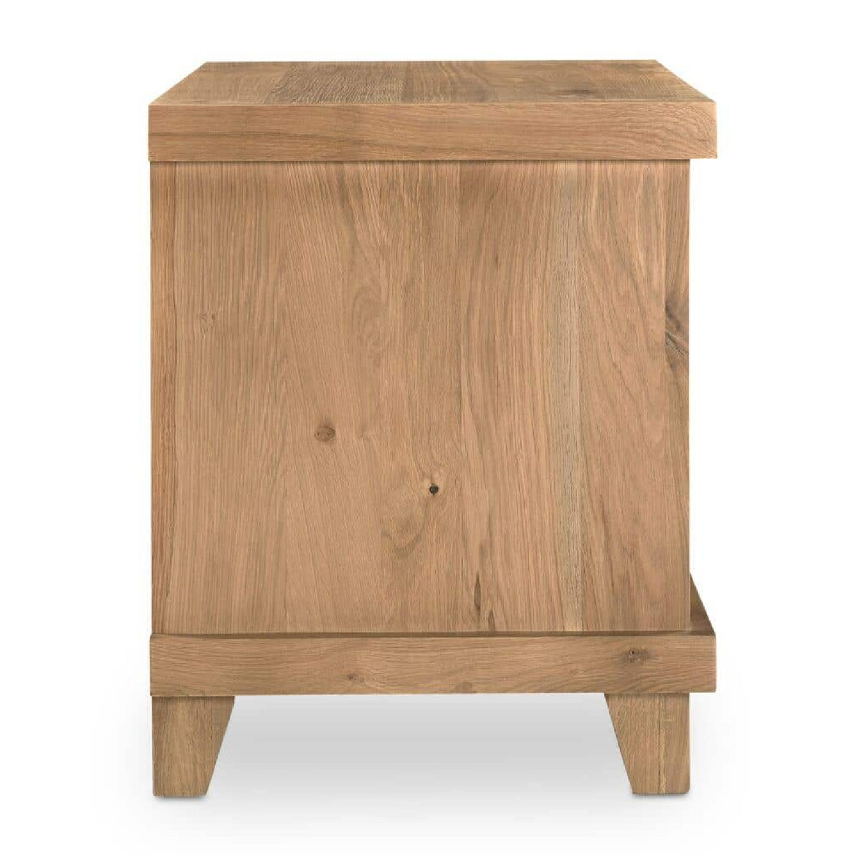 Modern European furniture - Oak Carved 2-Drawer Nightstand - www.oroa.com