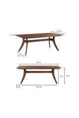 Modern European furniture - Walnut Rectangular Dining Table - www.oroa.com