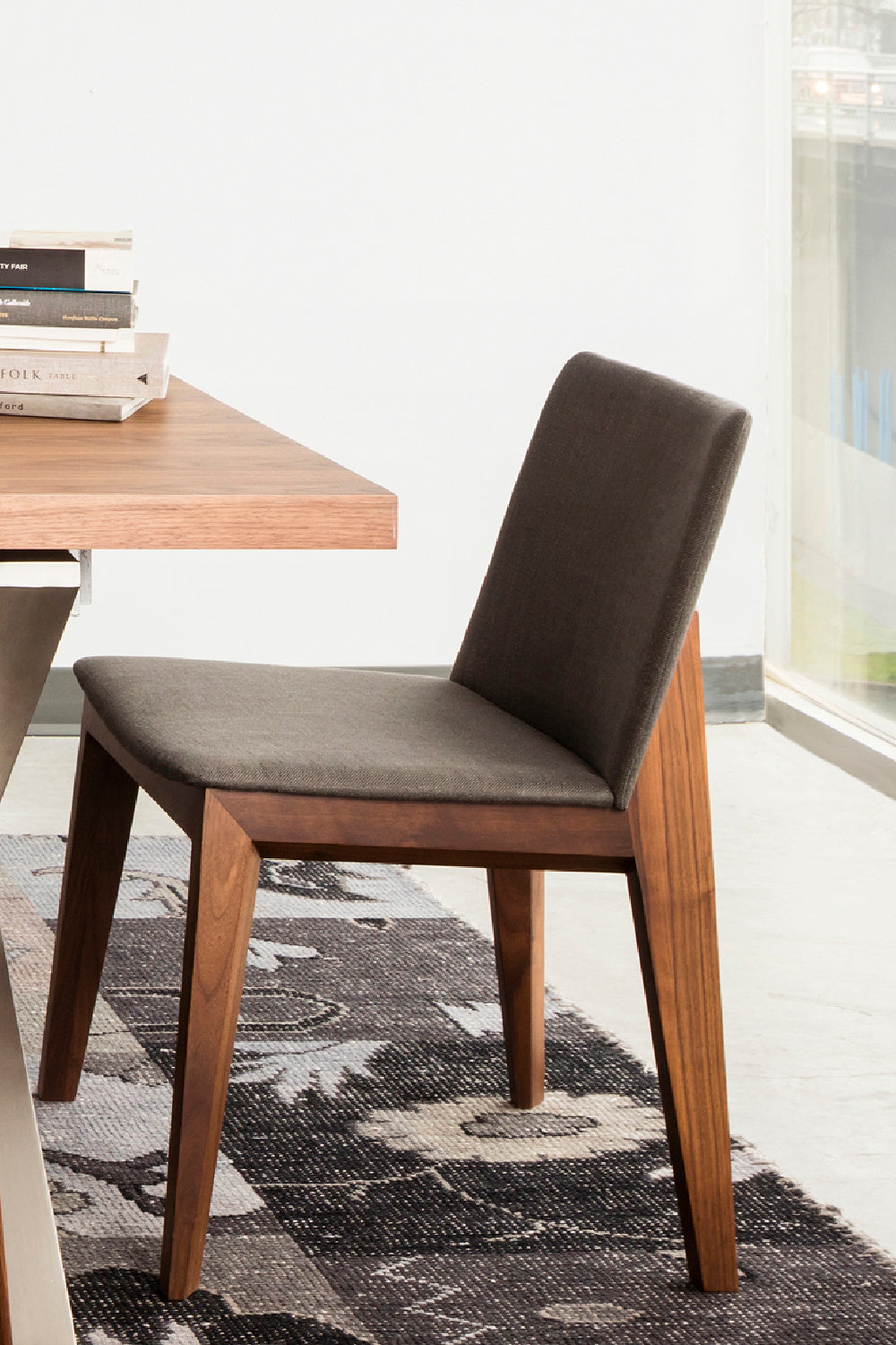 Modern European furniture - American Walnut Framed Dining Chairs (2) - www.oroa.com