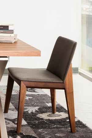 Modern European furniture - American Walnut Framed Dining Chairs (2) - www.oroa.com