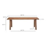 Modern European furniture - Wooden Minimalist Dining Table - www.oroa.com