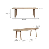 Modern European furniture - Wooden Minimalist Dining Table - www.oroa.com