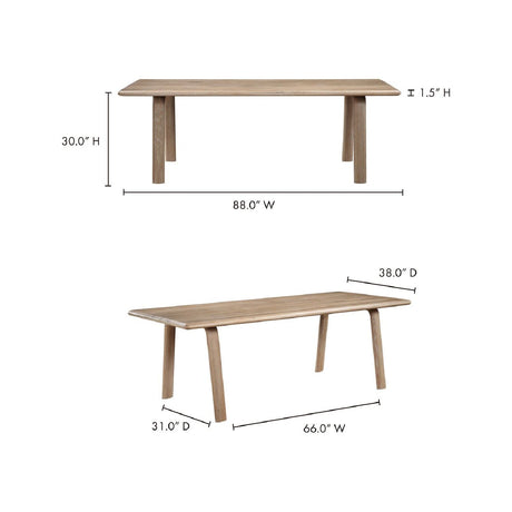 Modern European furniture - Wooden Minimalist Dining Table - www.oroa.com