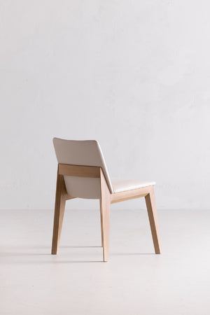 Modern European furniture - Oak Framed Padded Dining Chairs (2) - www.oroa.com