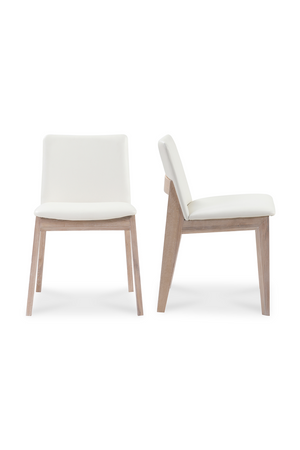 Modern European furniture - Oak Framed Padded Dining Chairs (2) - www.oroa.com