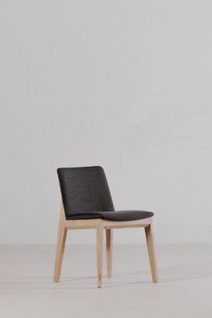Modern European furniture - Oak Framed Padded Dining Chairs (2) - www.oroa.com