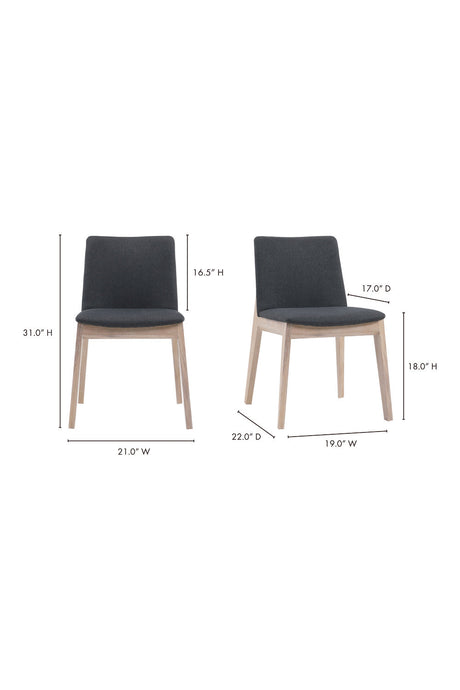 Modern European furniture - Oak Framed Padded Dining Chairs (2) - www.oroa.com