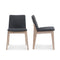 Modern European furniture - Oak Framed Padded Dining Chairs (2) - www.oroa.com