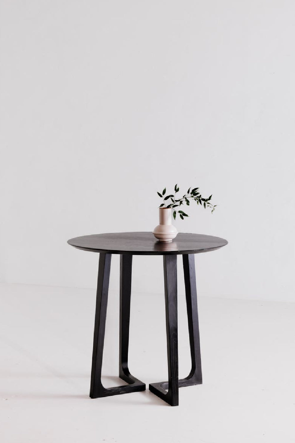 Black Solid Ash Counter Table | Novi Living Godenza