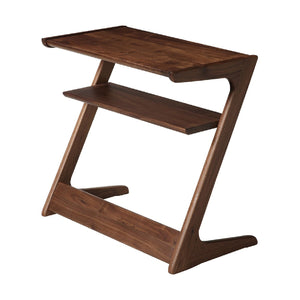 Modern European furniture - Matte Walnut Z-Shaped Accent Table - www.oroa.com