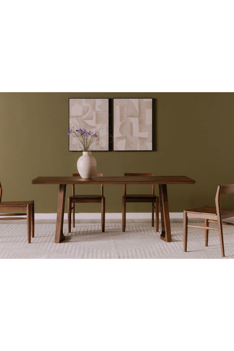 Modern European furniture - Rectangular Wooden Dining Table - www.oroa.com