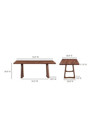 Rectangular Wooden Dining Table | Novi Living Silas | Oroa.com