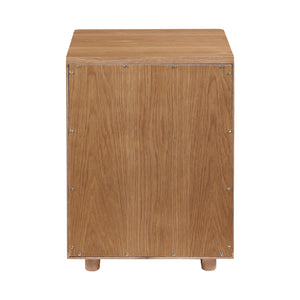 Solid Wood 1-Drawer Nightstand | Novi Living Osamu | Oroa.com
