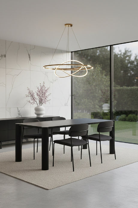 Black Oak Dining Table | Novi Living Post | Oroa.com