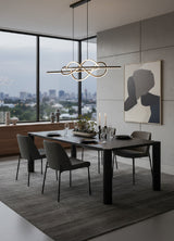 Modern European furniture - Black Oak Dining Table - www.oroa.com