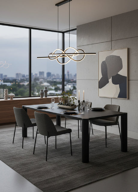 Modern European furniture - Black Oak Dining Table - www.oroa.com