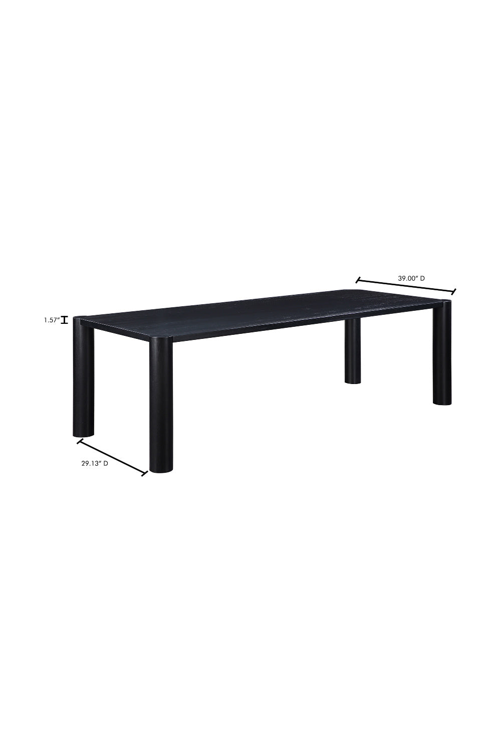 Black Oak Dining Table | Novi Living Post | Oroa.com