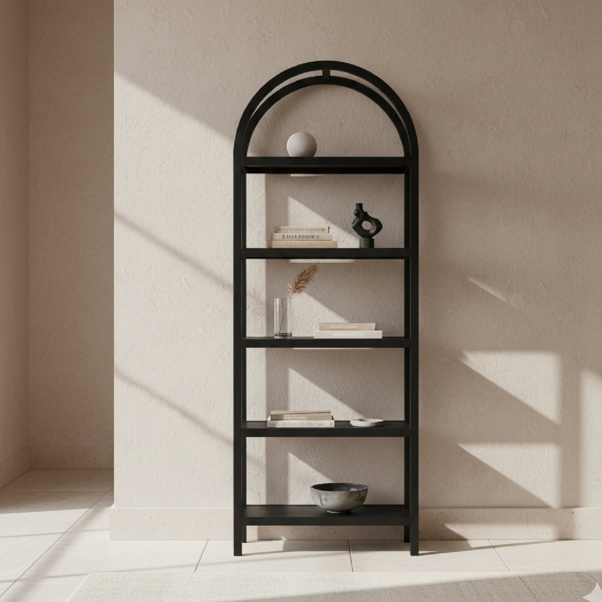 Solid Oak Arched Bookcase | Novi Living Eero